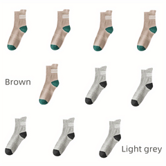 10 Pairs Boys Block Socks Breathable Crew Socks Children's Socks