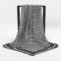 Vintage Floral Print Square Scarf Classic Windproof Head Wrap