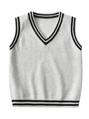 Kids V Neck Sweater Vest Boys Girls