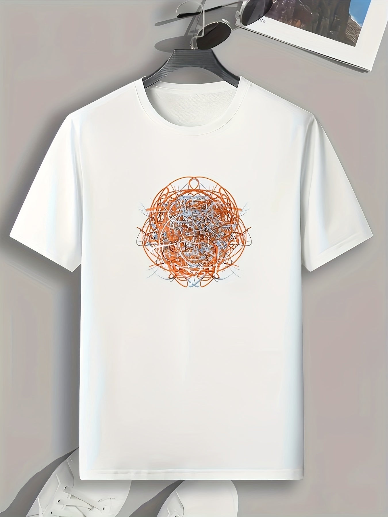 Graffiti Print Men's Graphic T-shirt Casual Comfy Tees For Summer