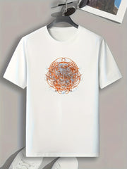 Graffiti Print Men's Graphic T-shirt Casual Comfy Tees For Summer