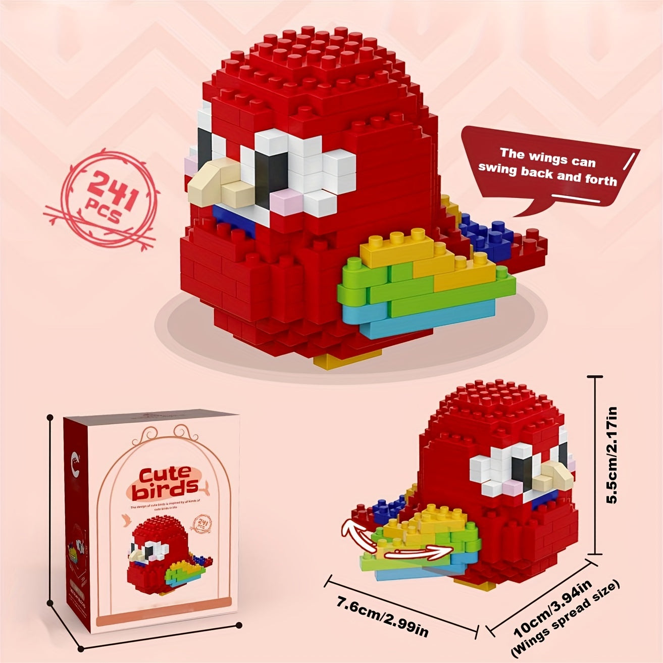 DIY Cartoon Bird Animal Building Blocks Assembly Toys