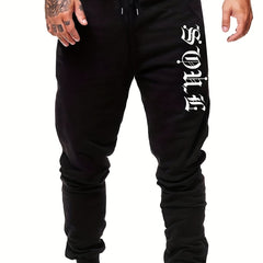 Men's Letter Print Drawstring Sweatpants Casual Jogger Pants