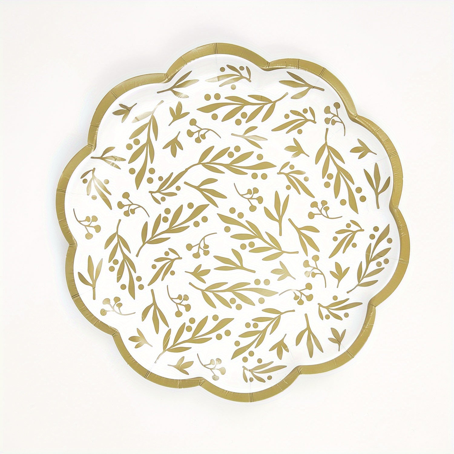 8pcs Disposable Dinnerware Set Paper Dinner Plates 17 22 Paper Cups With Leaf