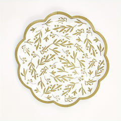 8pcs Disposable Dinnerware Set Paper Dinner Plates 17 22 Paper Cups With Leaf