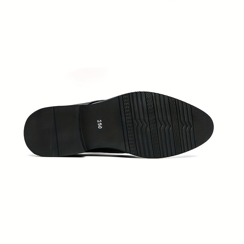 Men's Round Toe Lace Up Derby Shoes Wear resistant Non Slip Formal Shoes