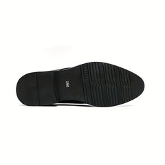 Men's Round Toe Lace Up Derby Shoes Wear resistant Non Slip Formal Shoes