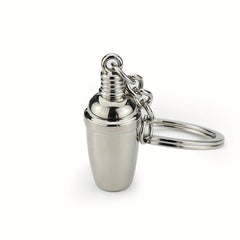 3D Zinc Alloy Wine Bottle Keychain Pendant for Camping