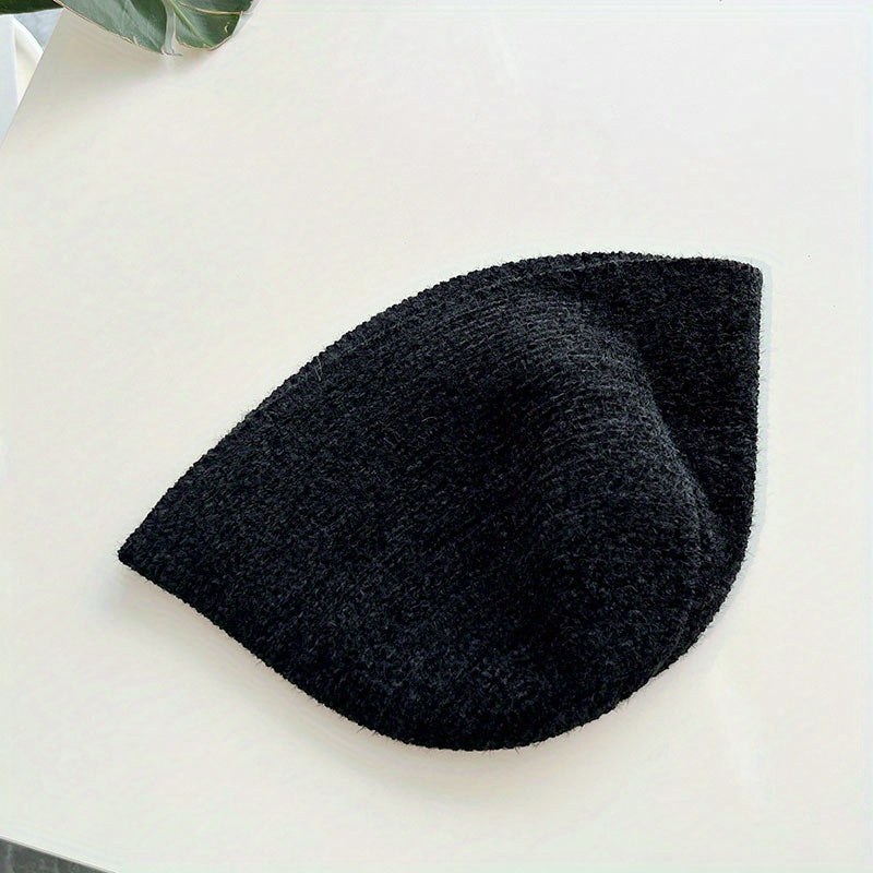 Kids Knitted Plain Basin Hat for Autumn/Winter