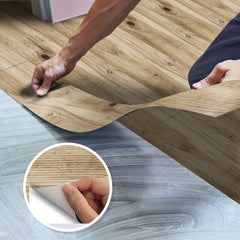 Wood Grain Tile Stickers - Waterproof, Removable, Non-Slip