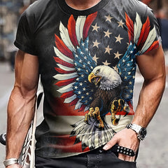 Eagle Print Men's Graphic T shirt Casual Comfy Tees For Summer