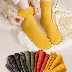 Thick Velvet Pile Lined Thermal Socks for Cold Weather