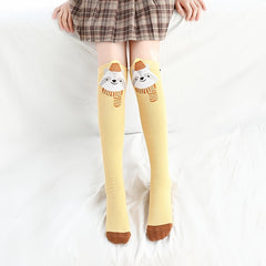 Kids Over the Knee High Socks - Animal Print
