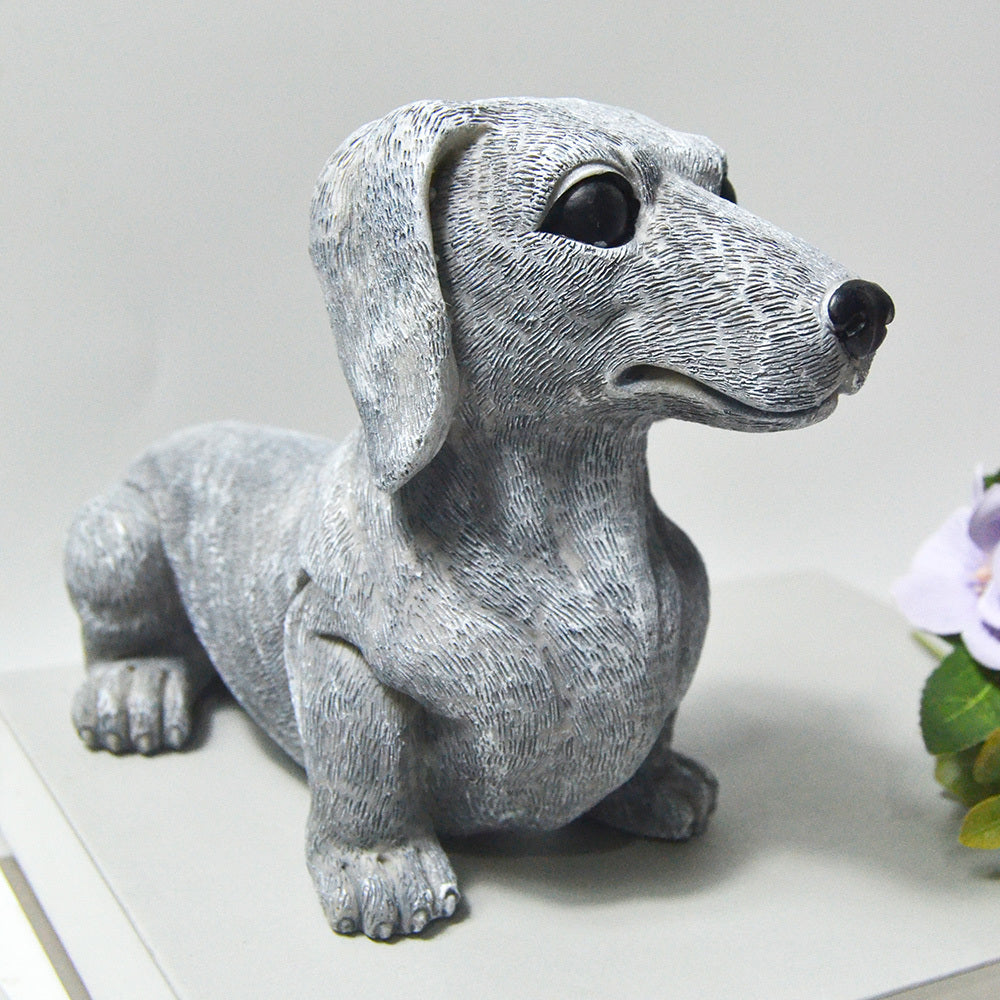 Cute Pug & Dachshund Dog Statues for Garden Decor