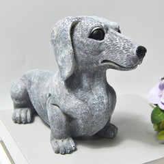 Cute Pug & Dachshund Dog Statues for Garden Decor