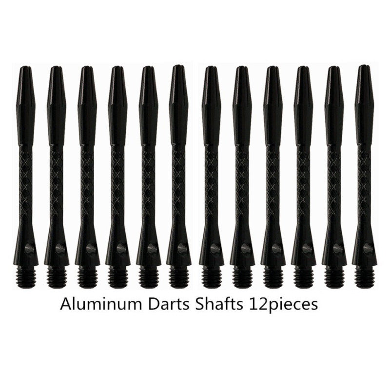 12-Pack Aluminum Dart Shaft w/ Mesh Stripe Lightweight & Durable