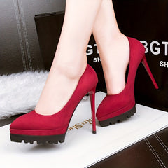 Women's Platform Slip-On Stiletto Heel Shoes