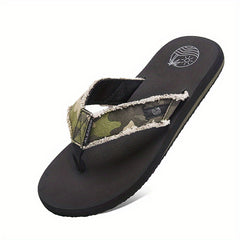 Men's Classic Solid Flip Flops Durable Non Slip Outdoor Hiking Sandals