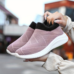 Women's Plus Fleece Sock Sneakers Lightweight Casual Autumn Winter Sport