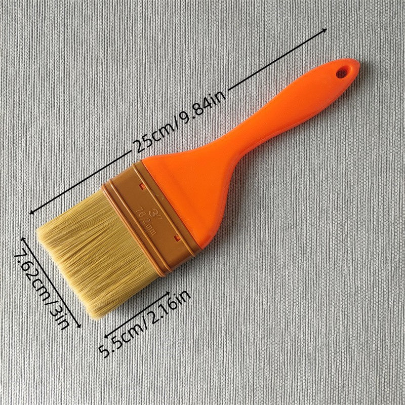 1pc 2 3 4 Long Plastic Brush Red Curved Handle Thicken Brown Nylon B