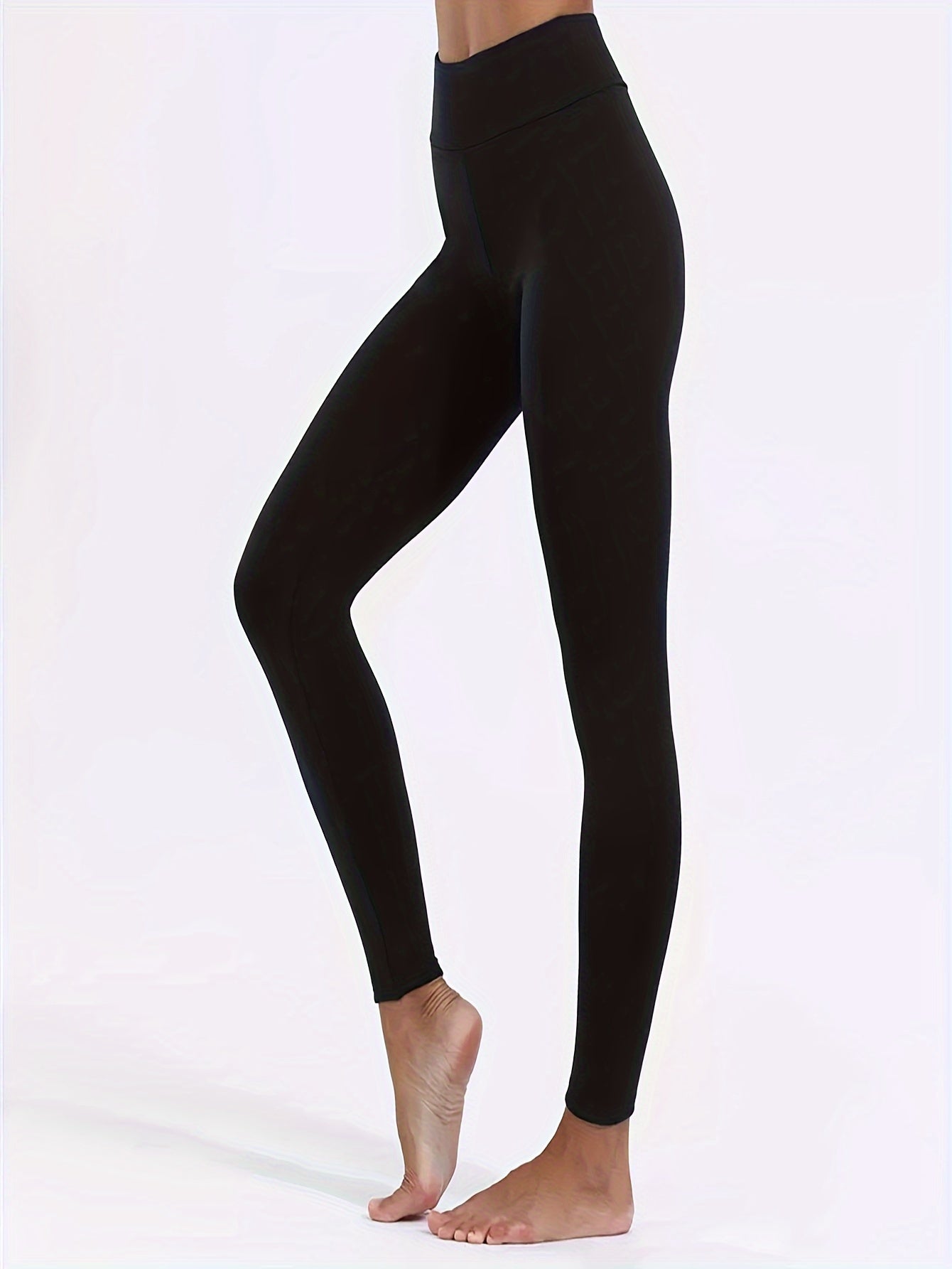 Women's Thermal Fleece Lined High Waist Yoga Leggings Winter Warm Tights