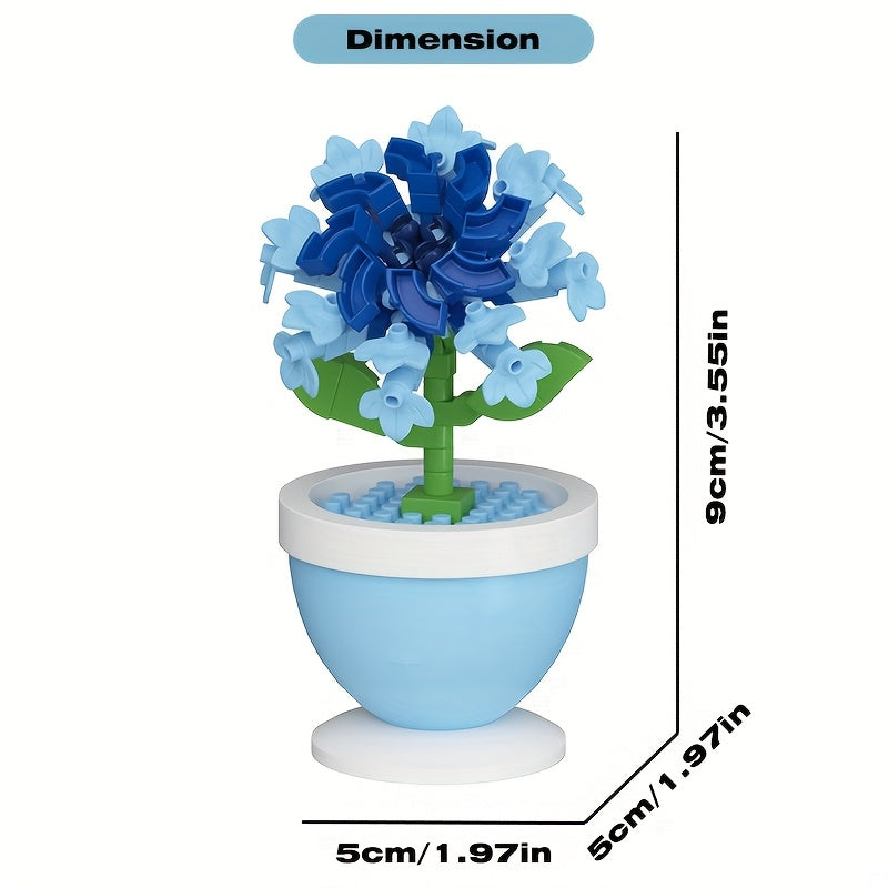 Flower Bonsai Building Blocks Set Home Decor Desk