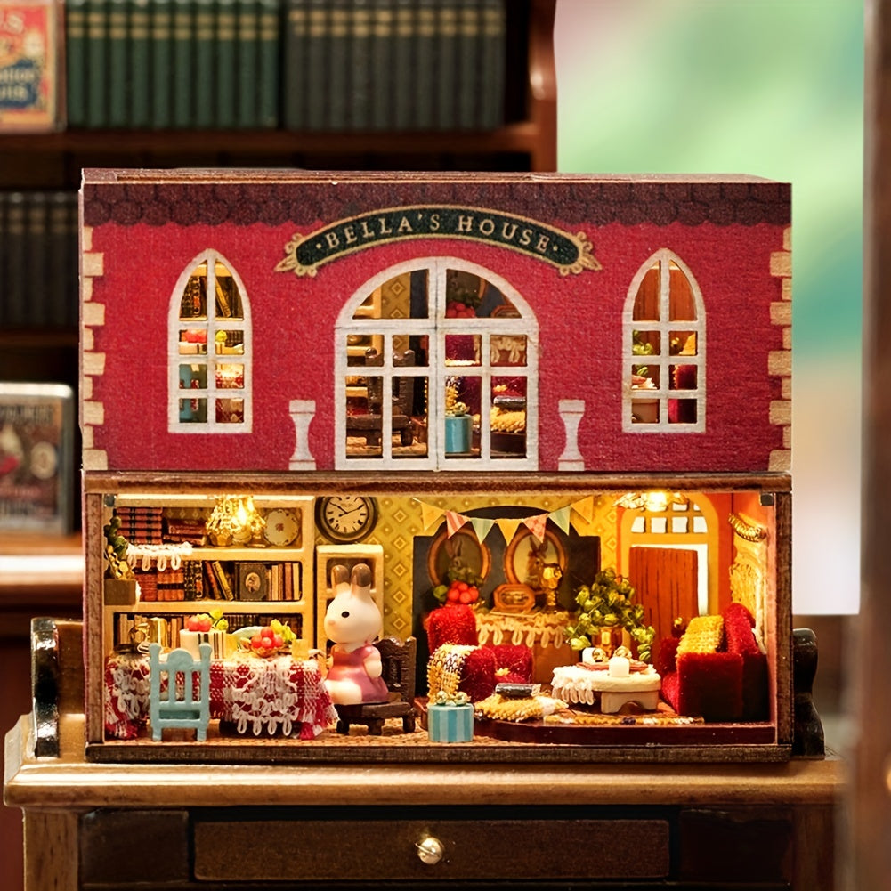 DIY Dollhouse Mini Kit Room Furniture Toy Model Birthday Gift