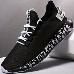 Men's Casual Breathable Mesh Lace up Walking Shoes