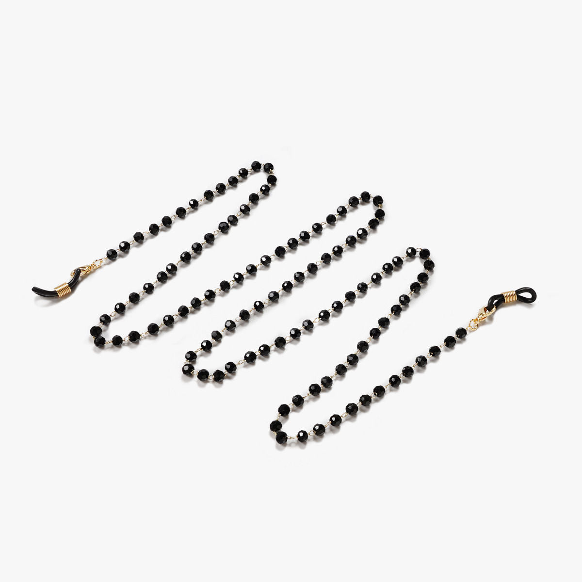 Vintage Crystal Beads Glasses Chain CCB Pearl Copper Alloy Mask Hanging Chain