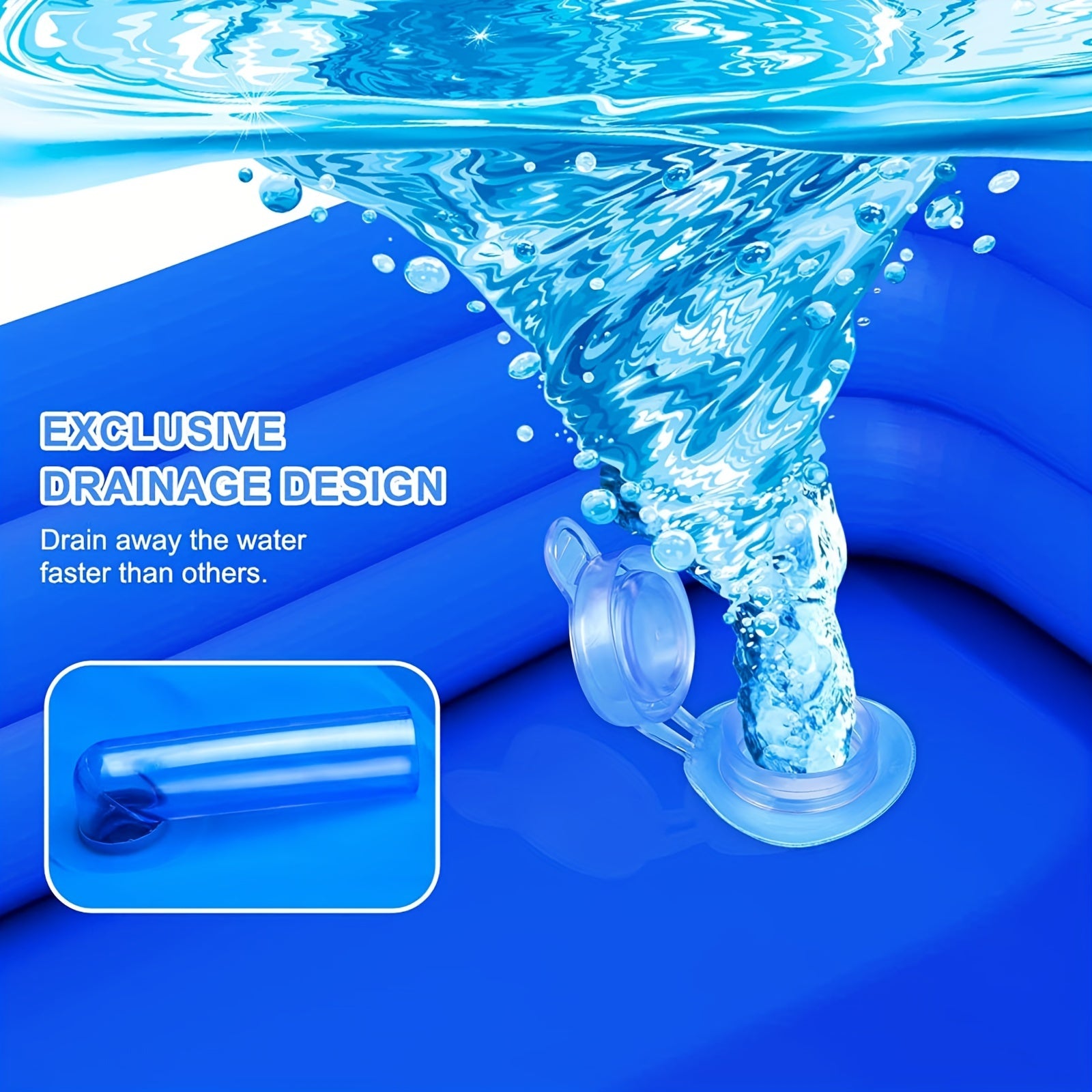 Large Inflatable Swimming Pool, Foldable Family Play Pool