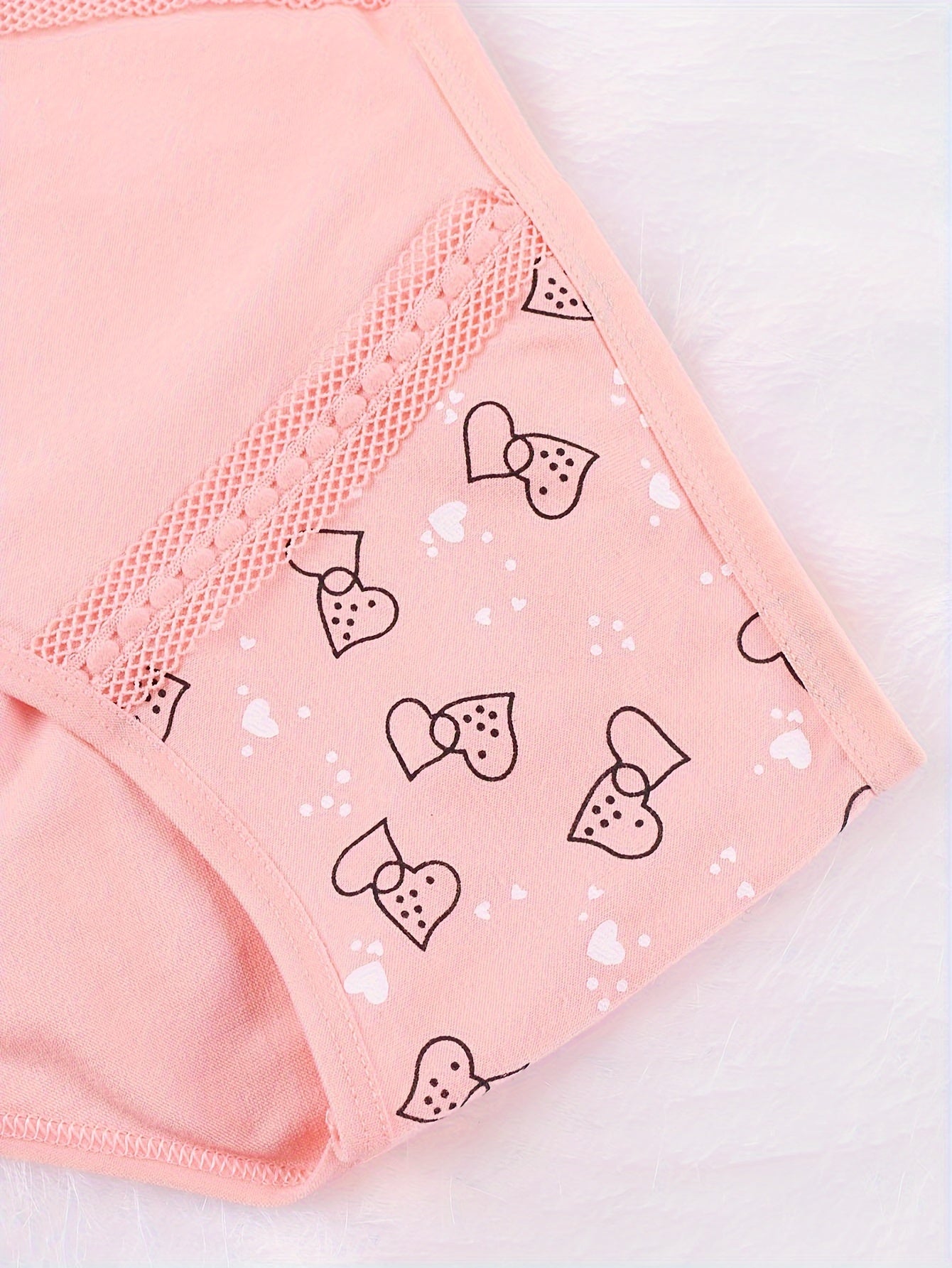 6pcs High Waist Print Briefs Stretchy Intimates Panties Women's Lingerie