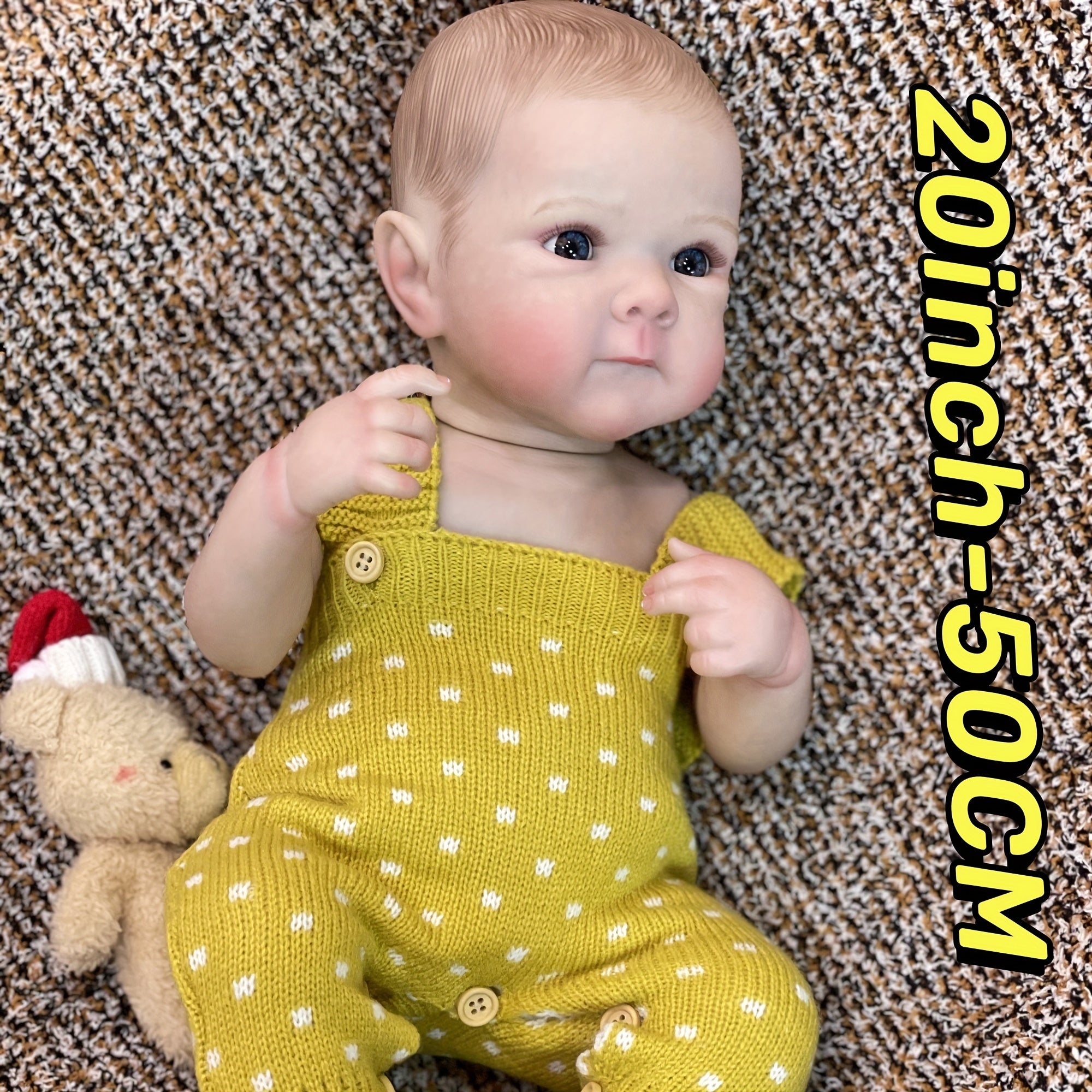 Bettie Girl Vinyl Reborn Dolls Painted Bebe Doll with Hair