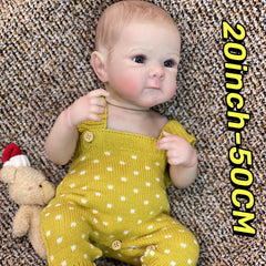 Bettie Girl Vinyl Reborn Dolls Painted Bebe Doll with Hair