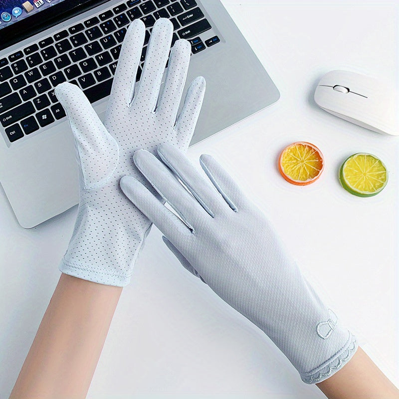 Solid Ice Gloves Thin Quick Drying Sunscreen UV Protection Gloves