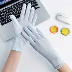 Solid Ice Gloves Thin Quick Drying Sunscreen UV Protection Gloves