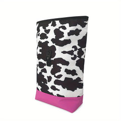 Leopard Cow Print Thermal Bag Portable Foldable Insulation