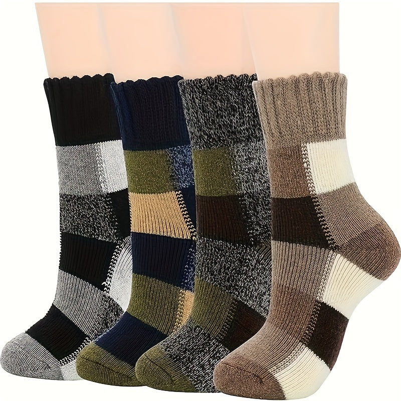 5 Pairs Winter Warm Fleece Socks Thickened Cotton Socks for Men