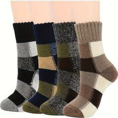 5 Pairs Winter Warm Fleece Socks Thickened Cotton Socks for Men