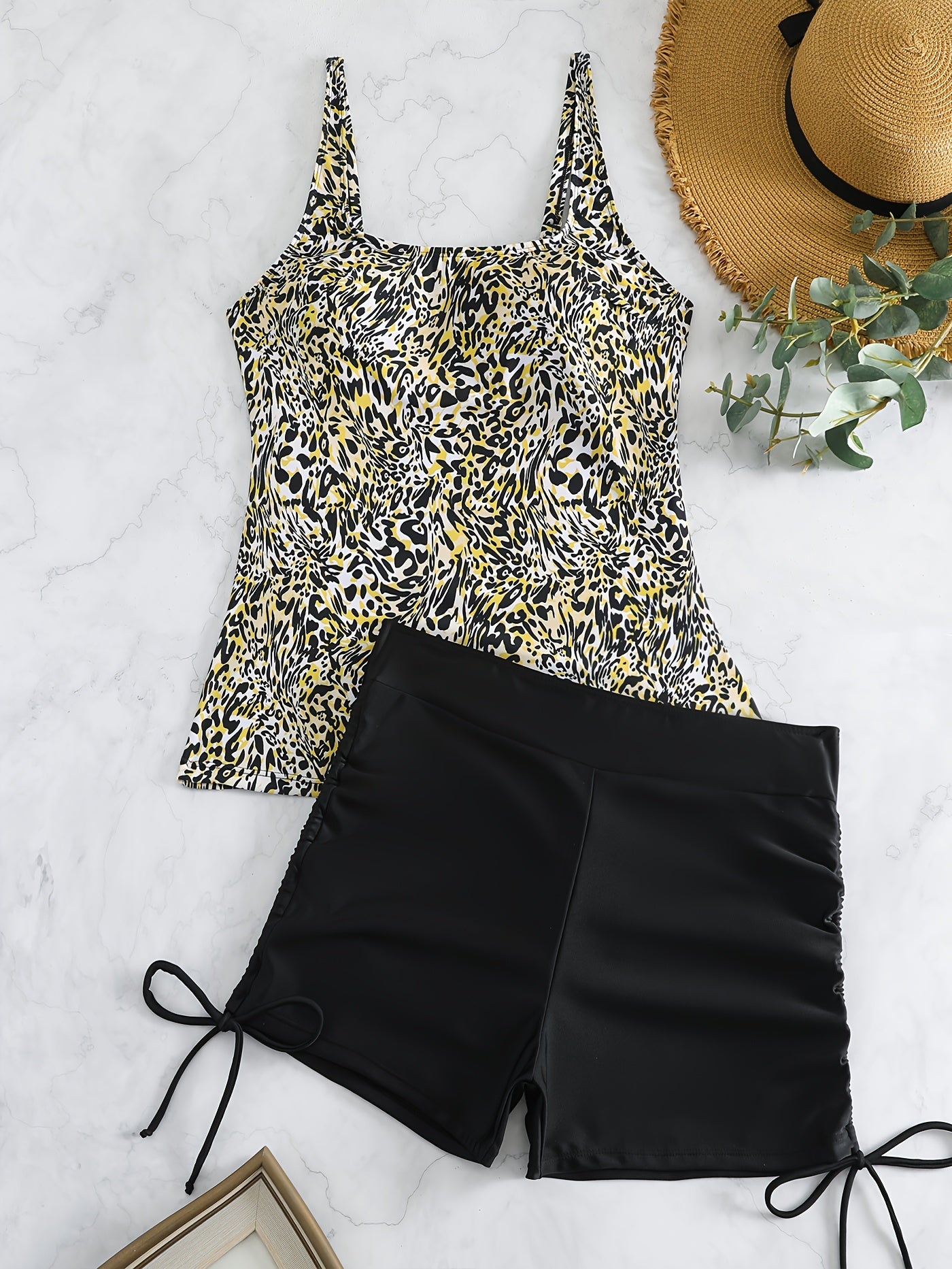 Leopard Print Tankini Set