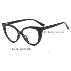 Vintage Cat Eye Clear Lens Glasses Anti Light Eyewear