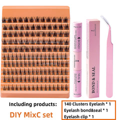 DIY Lash Extension Kit 140pcs D Curl Eyelash Extension Kit