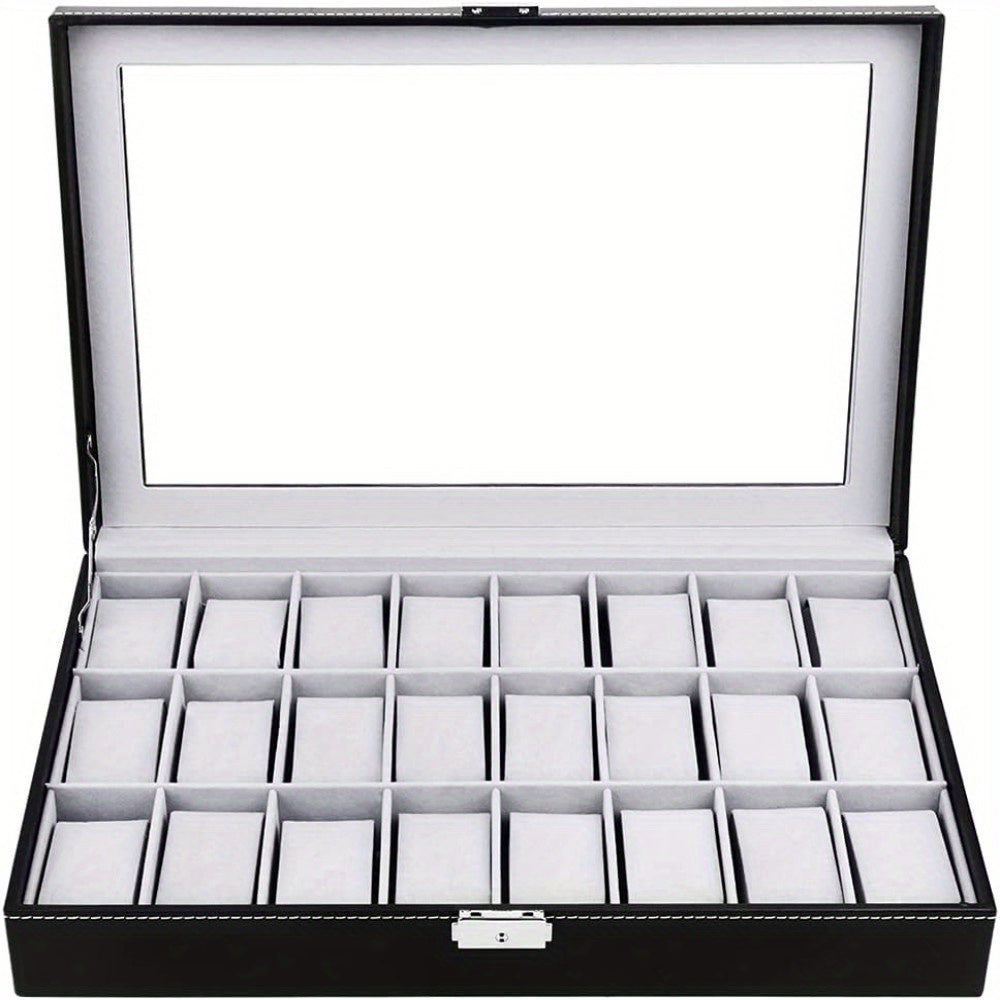 24 bit Watch Storage Box Pu Leather Material Box Jewelry Storage Box