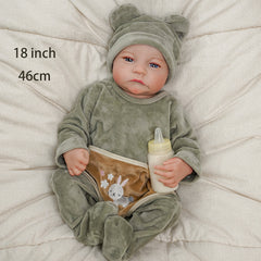 Realistic 18" Reborn Baby Boy Doll Vinyl Body