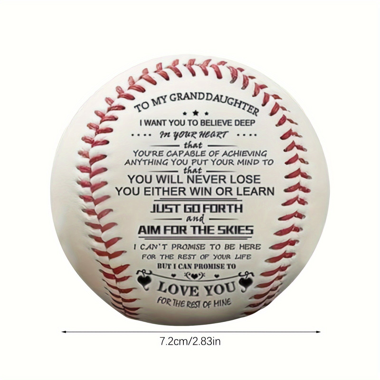 Letter Printed Baseball Christmas Gift For Granddaughter