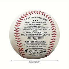 Letter Printed Baseball Christmas Gift For Granddaughter