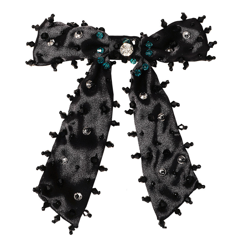 Crystal Solid Bow Hair Clip Vintage Hair Clip Hair Accessories For Women
