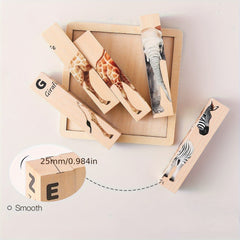 Wooden Animal Puzzle Toy 4 in 1 Animal Cognitive Puzzle Board