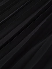 Scallop Trim Waist Pleated Skirt Casual Skirt for Spring & Summer
