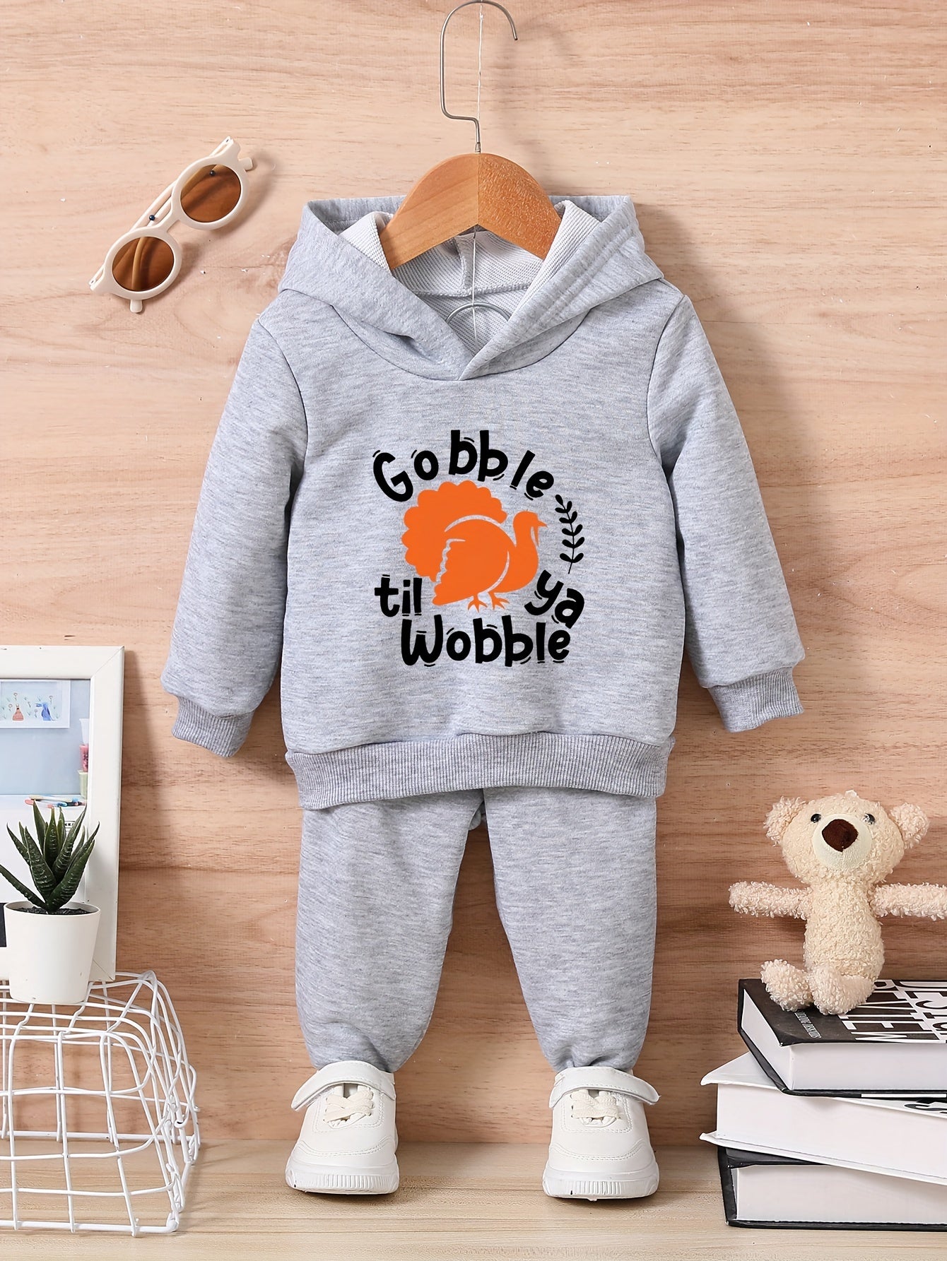 Funny Turkey Graphic Thanksgiving Outfit Infant Set