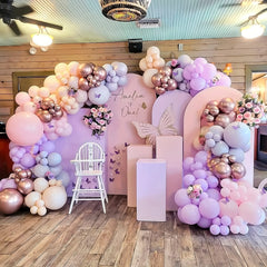 87pcs Pastel Purple Balloons in Various Sizes for Garland Arch Decorations